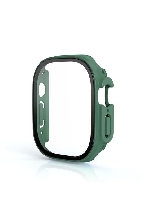 Ultra 3 49mm amry green 18 Glass+case For Apple Watch Ultra 2-3 case 49mm smartwatch PC Bumper+Scree