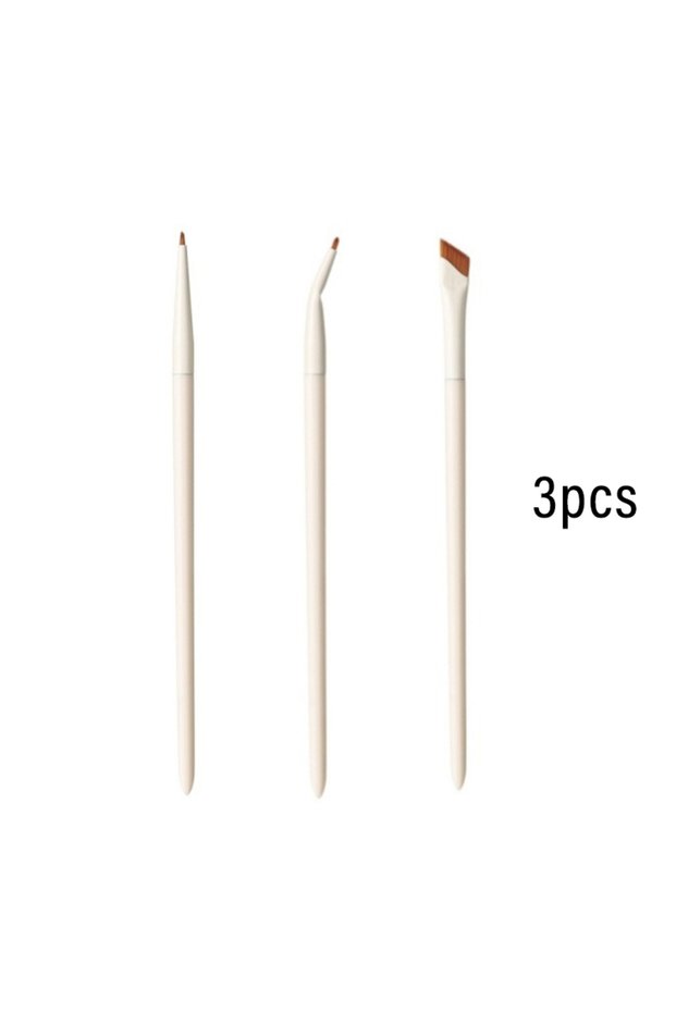 03-3pcs 1/3/7/9Pcs Angled Sickle Eyeliner Brush Set Ultra Thin Flat Blade Eye Detail Brush Slanted E