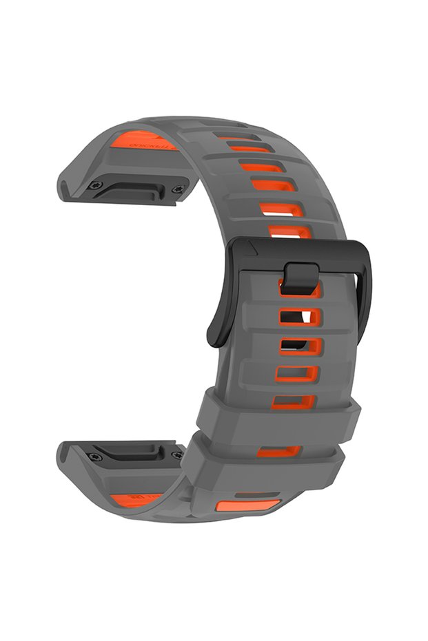 QuickFit 26mm a-Gray Orange Quick Fit Fenix9 Official Band 22mm 26mm Sport Silicone Strap For Garmin