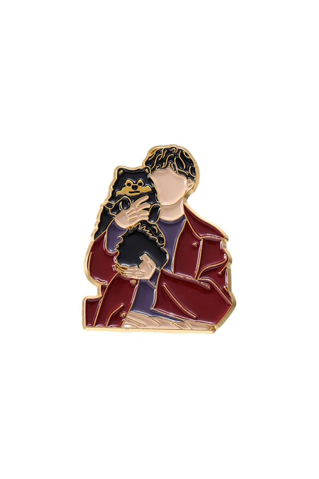 XZ8392 Cartoon Anime Boy Character Enamel Pin Classic Film And Television Anime Boy Cat Brooch Backp