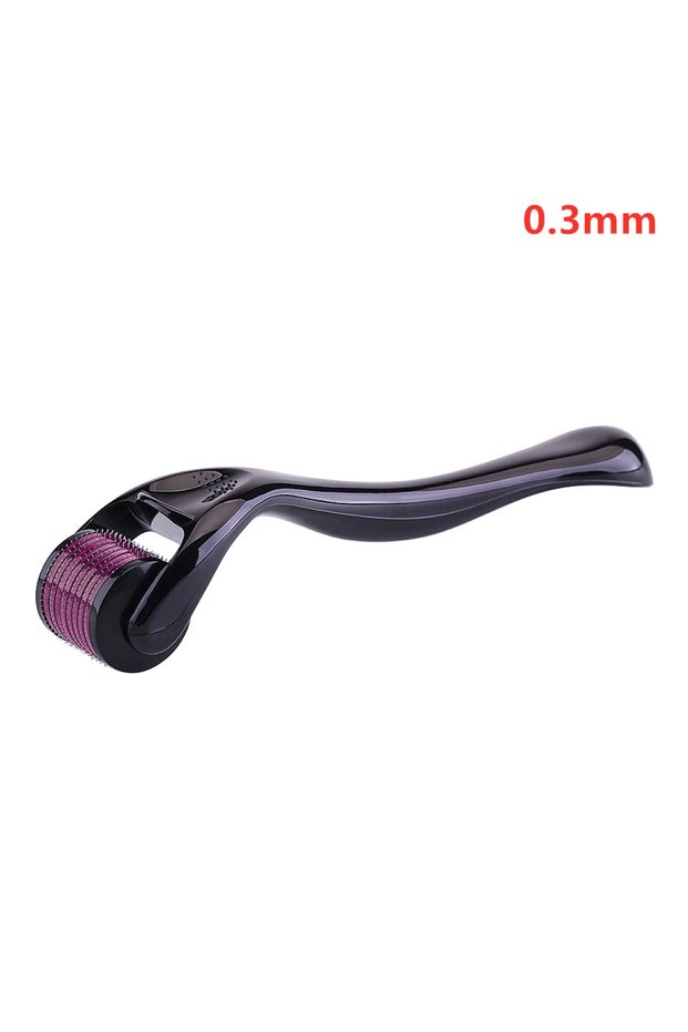 Black Red 0.3 0.2‑0.3mm 540‑Needle Derma Roller Micro Needle Tool For Beard Hair Growth Facial Body