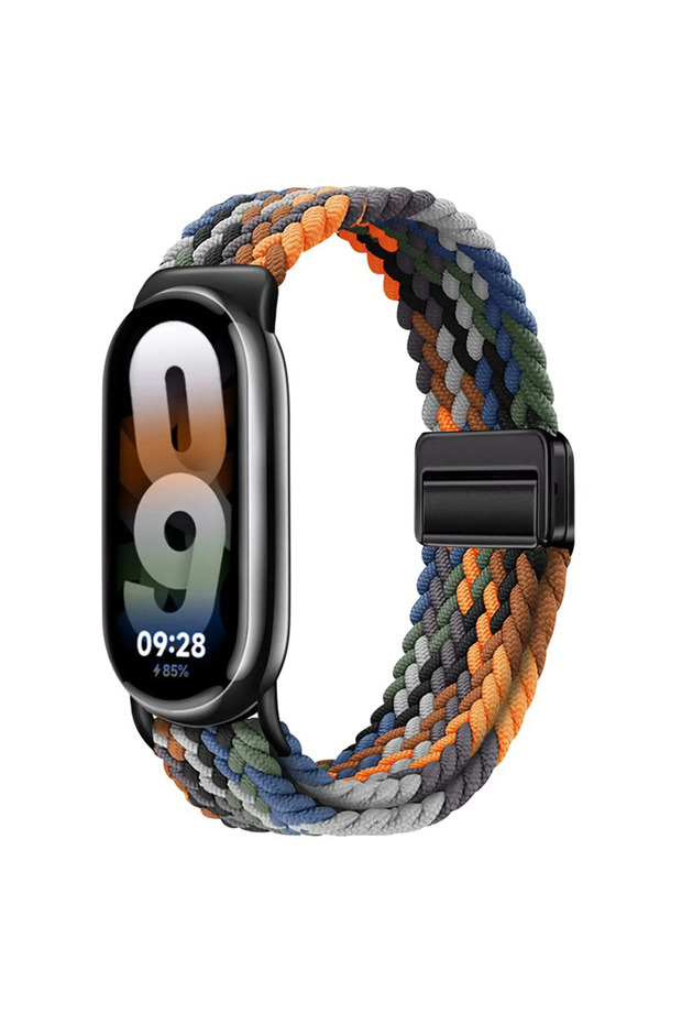 For Mi Band 11 Jeans color Nylon Braided Loop Strap for Xiaomi Band 11 10 9 8 Magnetic Adjustable Br