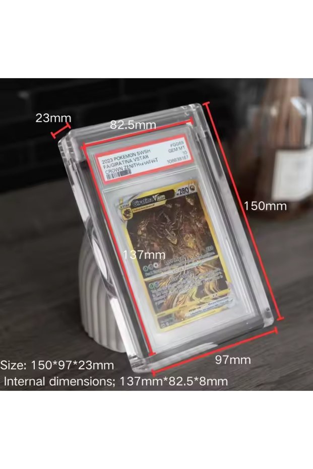 SAMLL TRANSPARENT High Quality Acrylic Graded Card Protector Slab Display Case Compatible with PSA