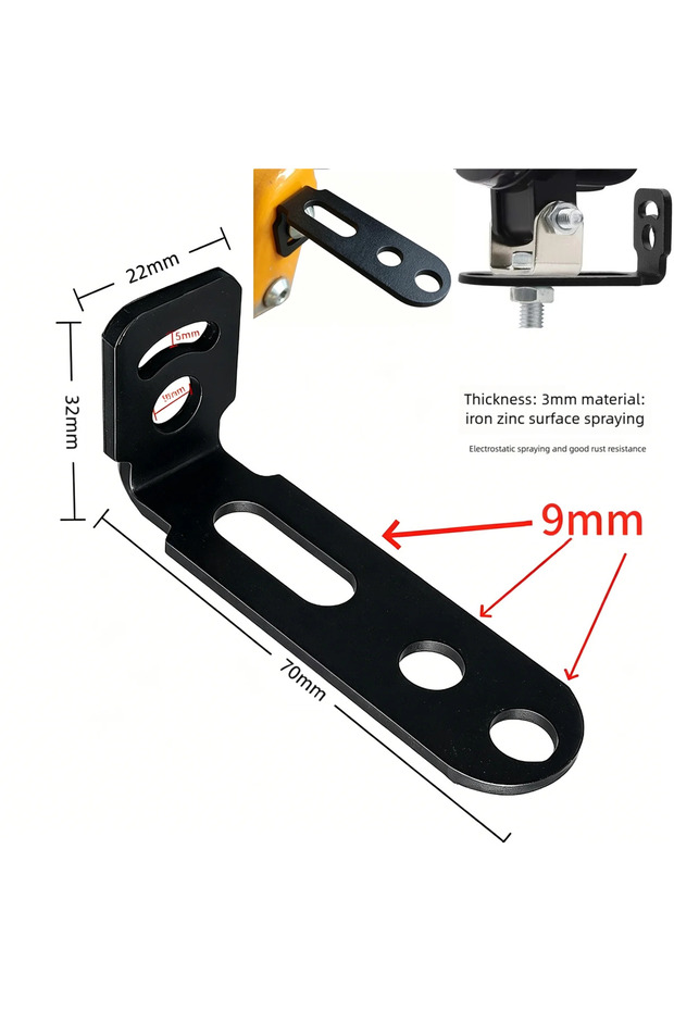 GI Model G 1PCS Universal Motorcycle Car Rearview Mirror Handlebar Extension Bracket Aluminum Alloy