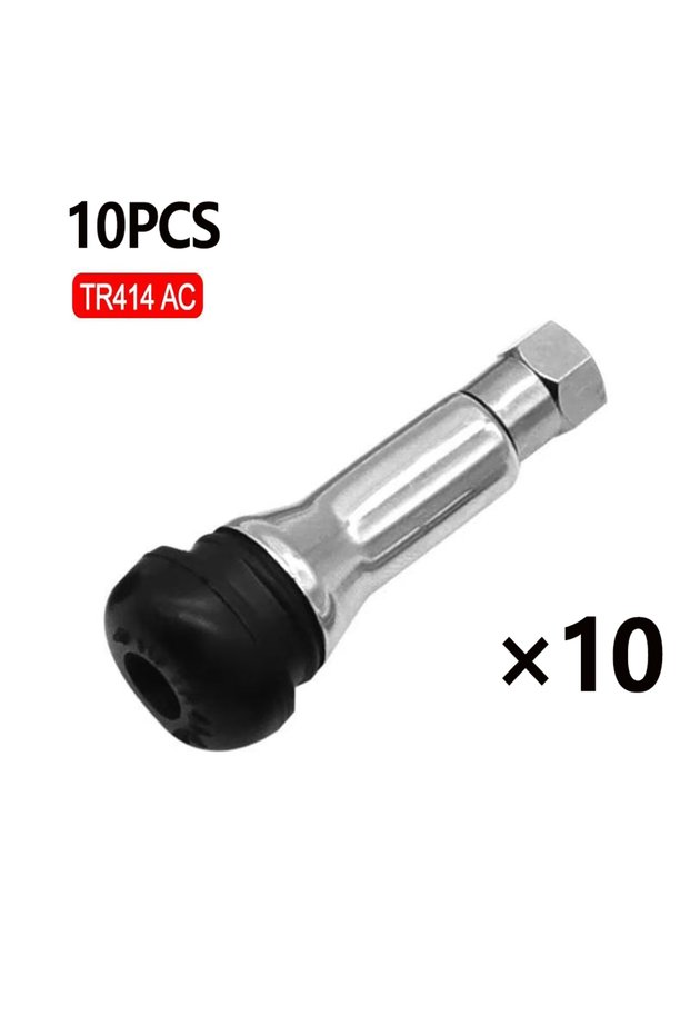 10Pcs TR414 TR413/414 Chrome Aluminium Tubeless Tyre Valve Stem Cap Snap in Wheel Tire Valve Core St
