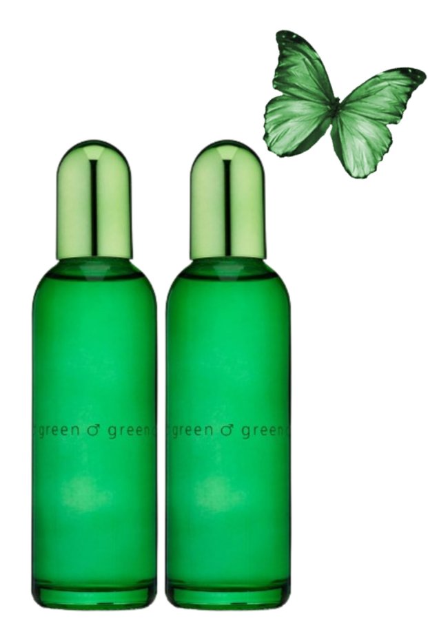 عبوتان من العطر الأخضر، سعة كل منهما 100 مل.