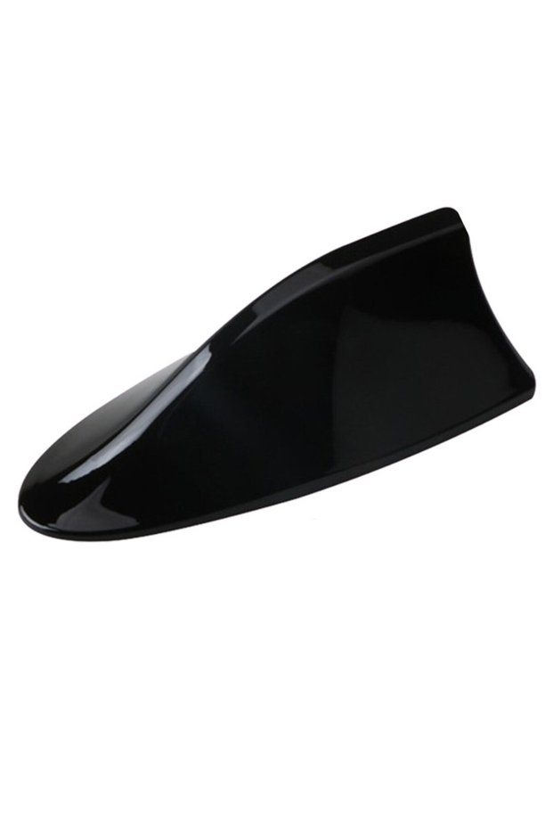 B-Black New Car Roof Shark Fin Antenna Cover Sticker Carbon Fiber Universal Auto Radio AM FM Antenna