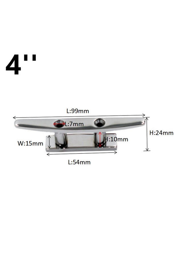 4 inch Marine Yacht 316 Stainless Steel Boat Grab Handle Boat Hollow Base Cleat 4" 5" 6" 8" Combo Mo