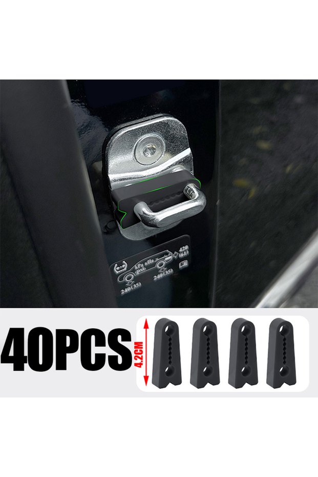 40PCS - black Silicone Car Door Closing Shock Absorber Buffer Pad Damper Anti Noise Sound Insulation