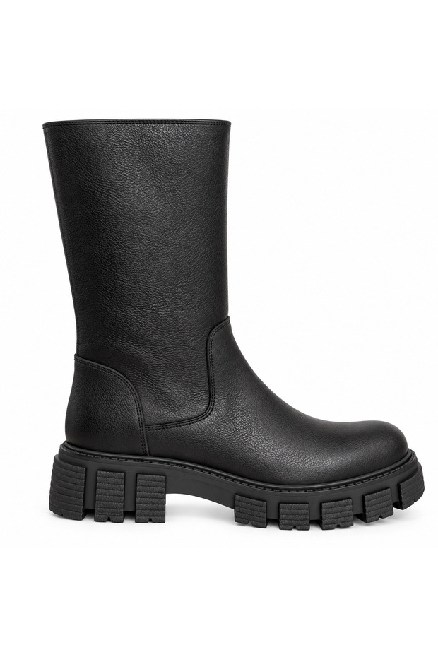 Norel Black Genuine Leather Women's Boots