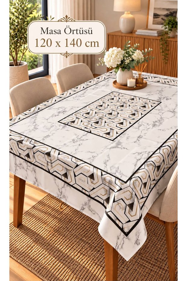 Premium Patterned Waterproof Vinyl Tablecloth | Stain Resistant, Easy-to-Wipe PVC Tablecloth