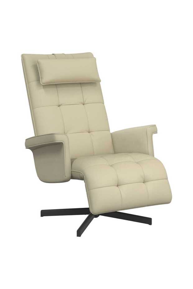 Scaun pivotant Crem Piele artificială
