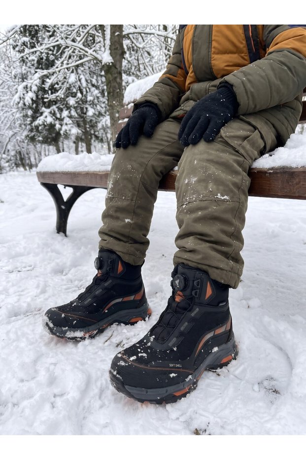 Boys' Winter Outdoor Lace-Up Boot with Non-Slip Sole - T-1040