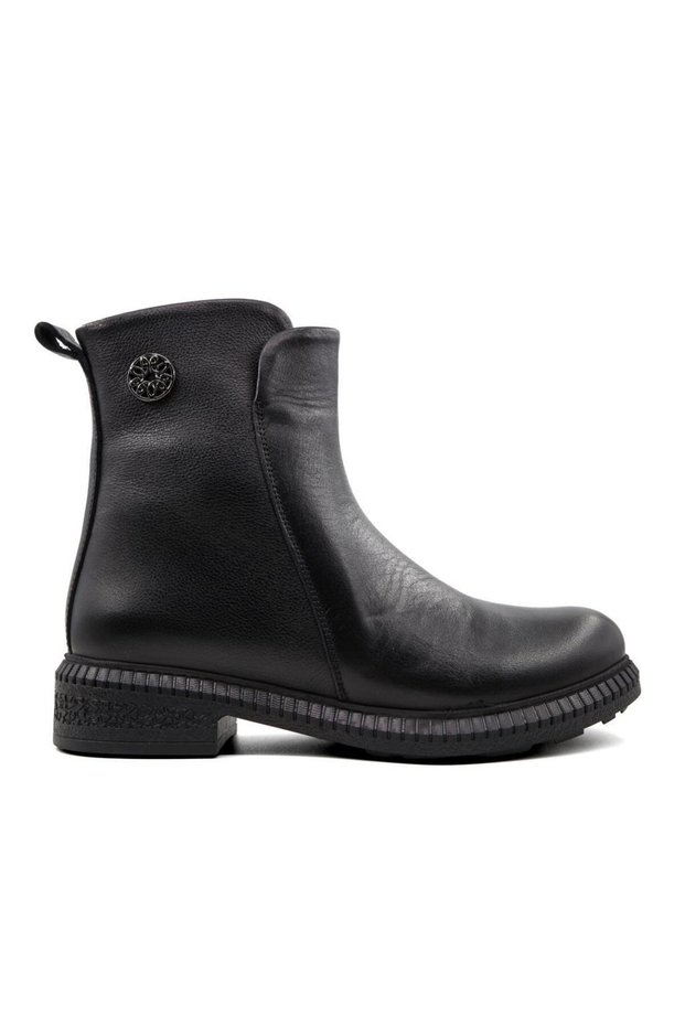 20916 Genuine Leather Black Women's Boots