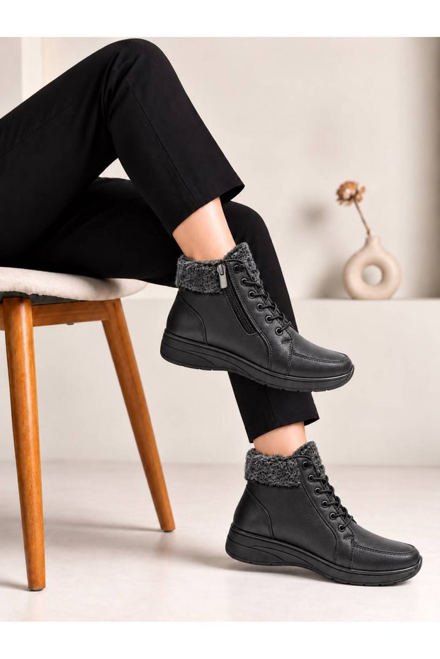 Genuine Leather, Fully Orthopedic, Heel-Supported, Custom-Made, Rubber Non-Slip Sole Women's Boots