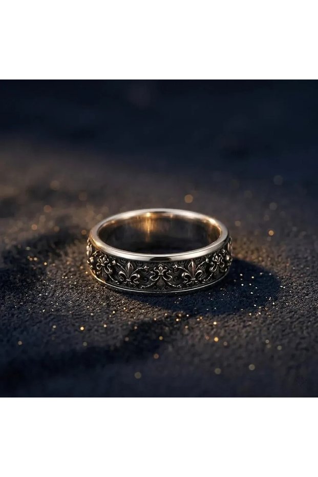 Custom-Designed Silver-Colored Ring BEZOSS
