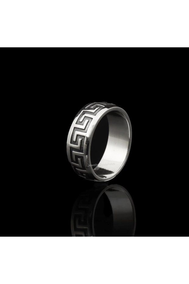 Custom-Designed Silver-Colored Ring BEZOSS