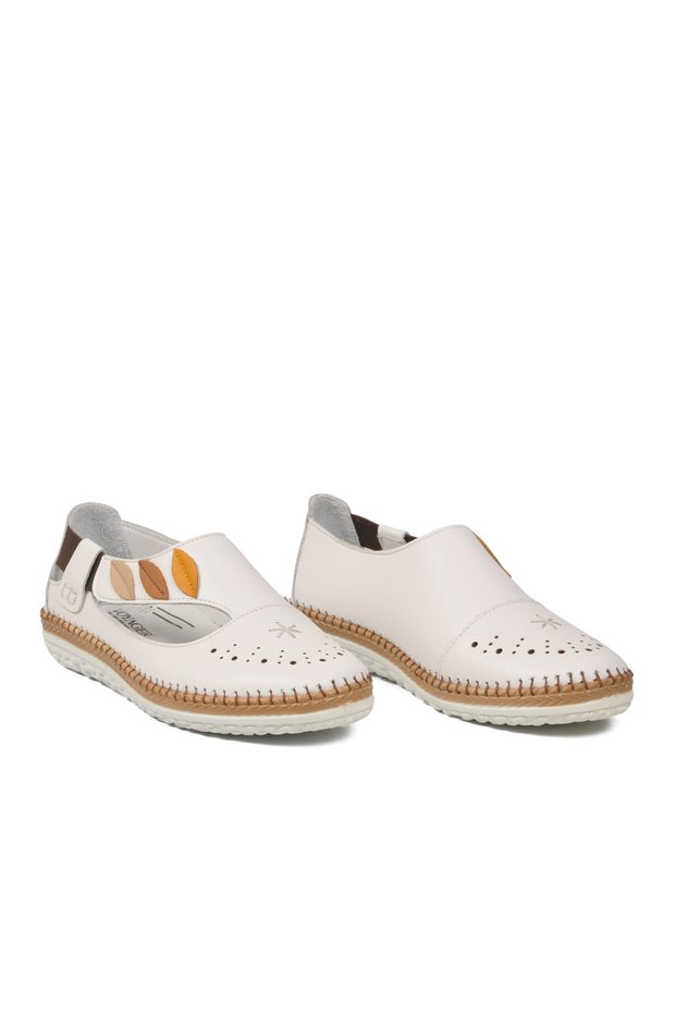 Women's Casual Shoes, Genuine Leather, Z184, White