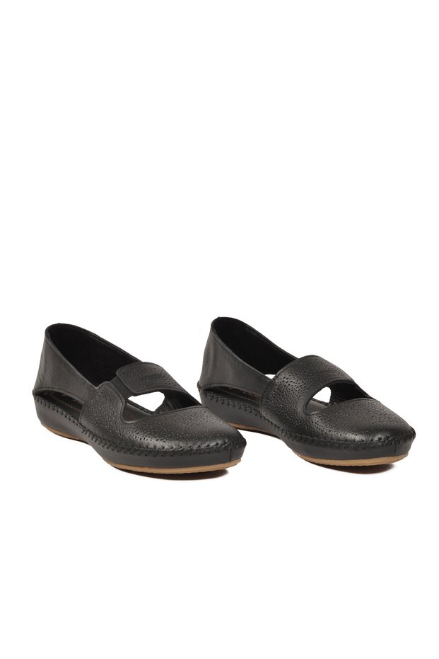 Women's Casual Shoes, Genuine Leather, Z841, Black