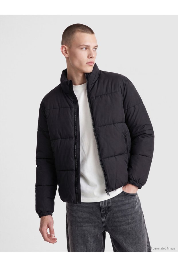 Trendy Picks from Kübra Butik: Relaxed Fit, Mock Neck, Leather-Look Jacket