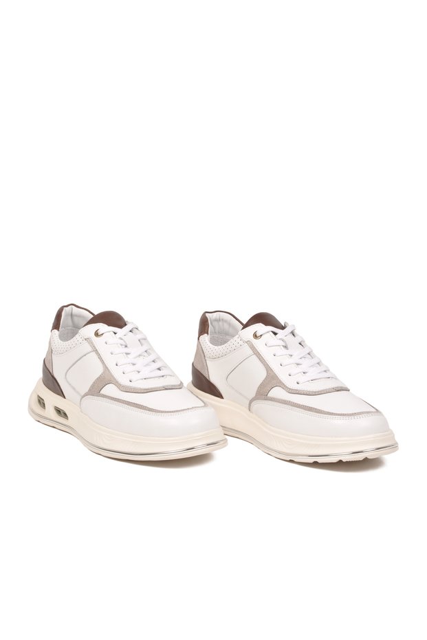 Men's Sneakers, Genuine Leather, M692, White