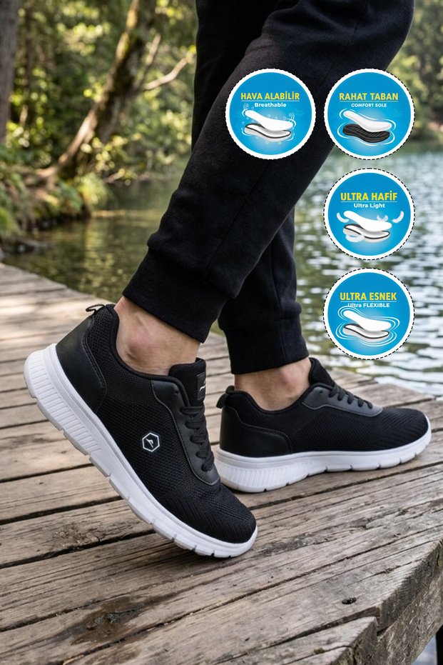 Men's Sneakers Poizz 26108 Black-White