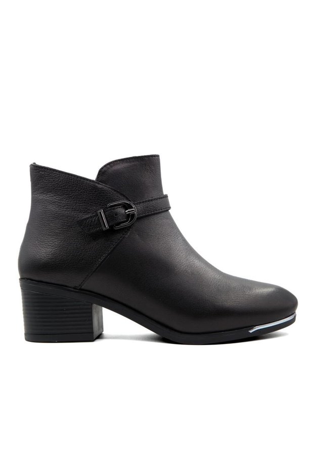 87506 Genuine Leather Black Women's Boots