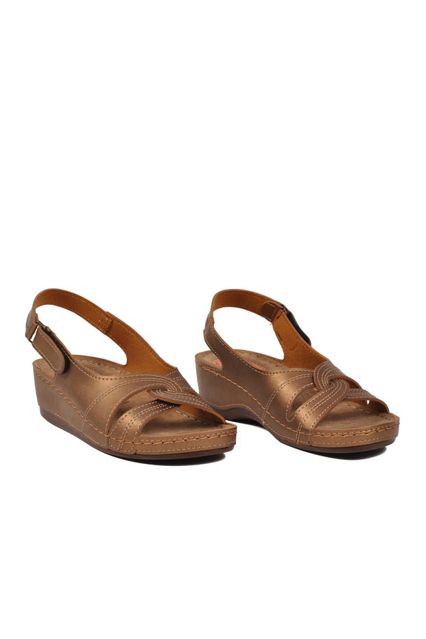Copper Faux Leather Women's Sandals 09-192 Z