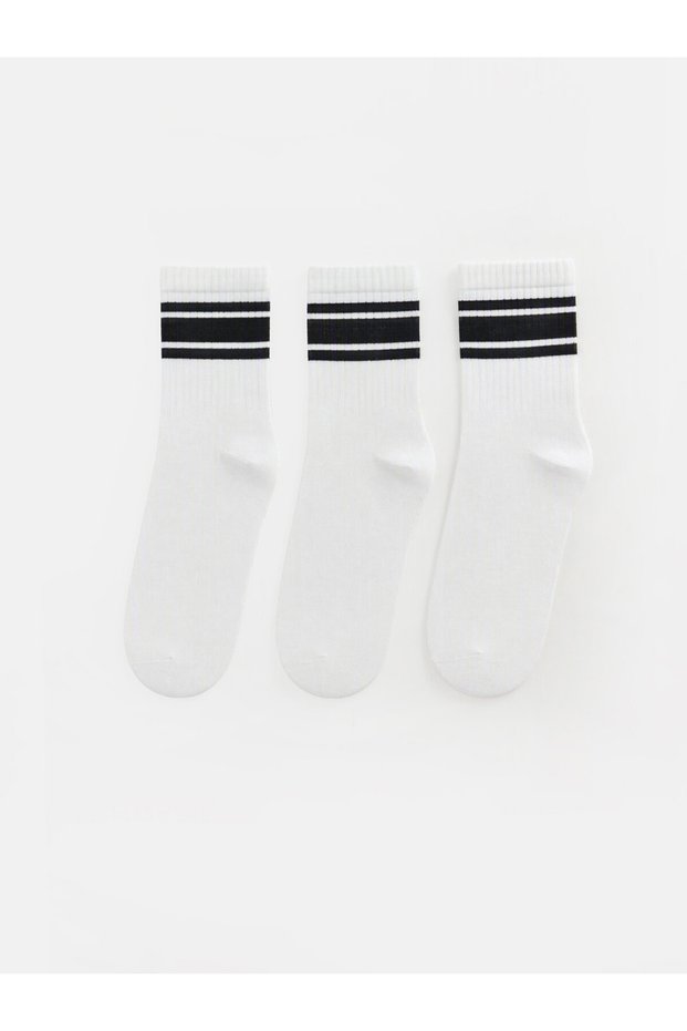 Trendy Picks from Kübra Butik: Striped Men's Ankle Socks, 3-Pack
