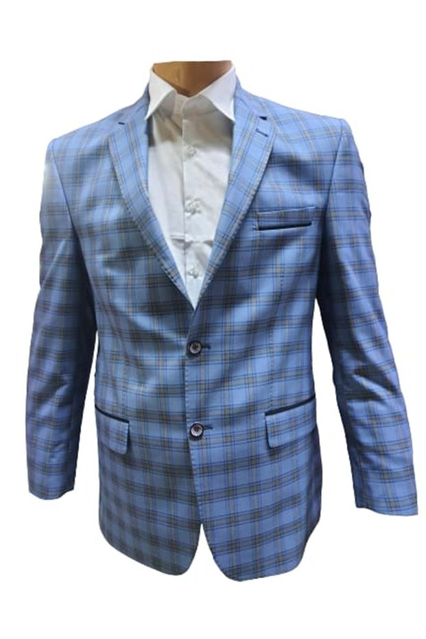 Presto Men's Checked Jacket - 1505-350 - 1505-350 - Blue - 50