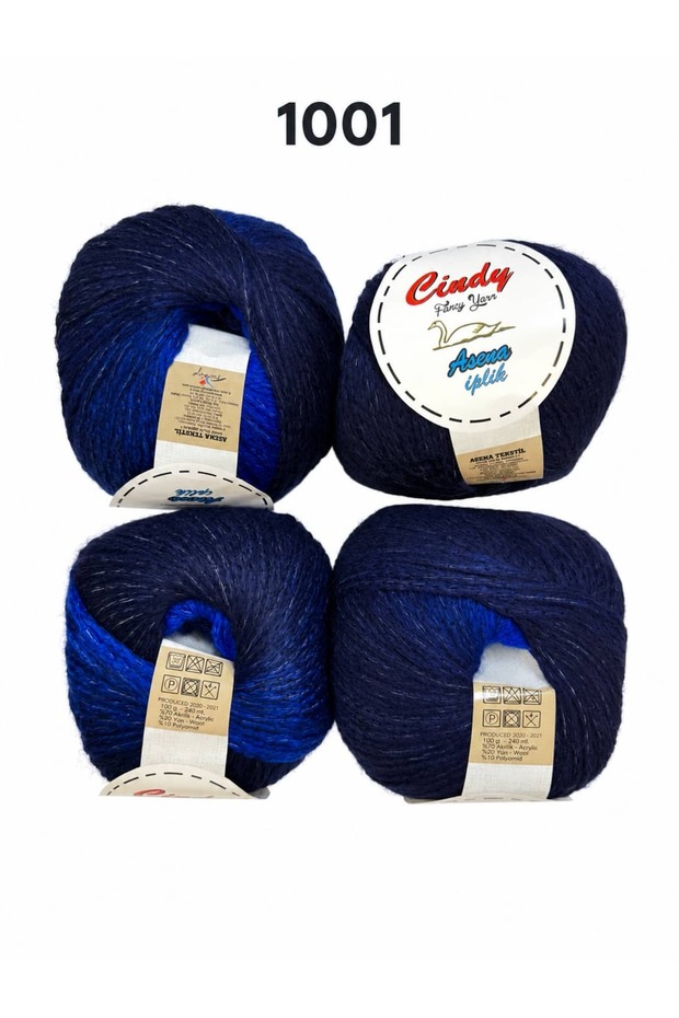 Asena Kramer Hand-Knitting Yarn, 4-Pack (4 × 100 g)
