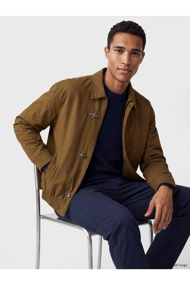 Trendy Picks from Kübra Butik: Relaxed Fit Shirt, Stand-Up Collar, Men’s Jacket with Yoke Detail