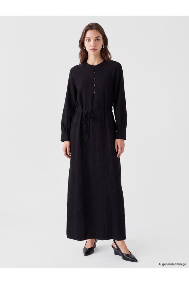 Trendy Picks from Kübra Butik: Off-the-Shoulder Muslin Dress with Yoke Detail