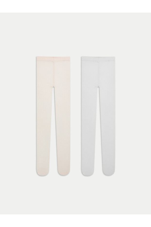 Trendy Picks from Kübra Butik: Embroidered Baby Girl Pantyhose, 2-Pack