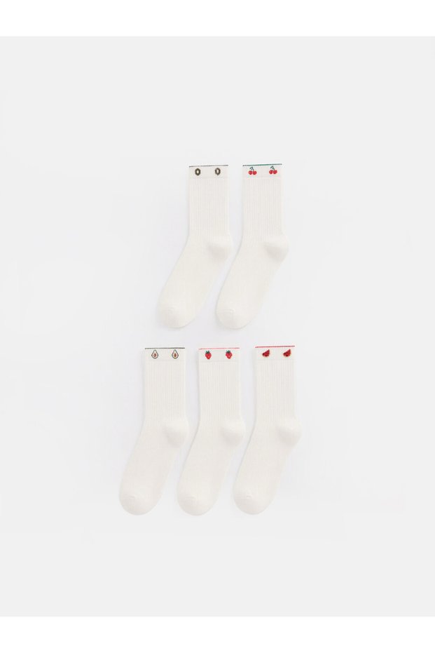 Trendy Picks from Kübra Butik: Printed Women's Ankle Socks, Pack of 5