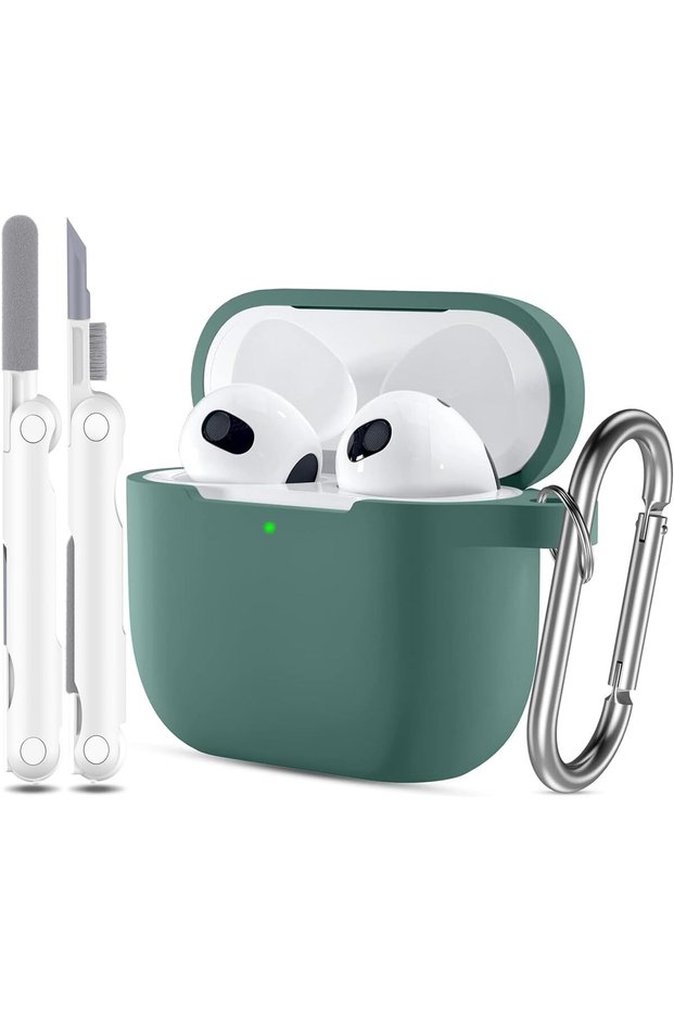 for AirPods 3 Case Soft Silicone -Pine Green