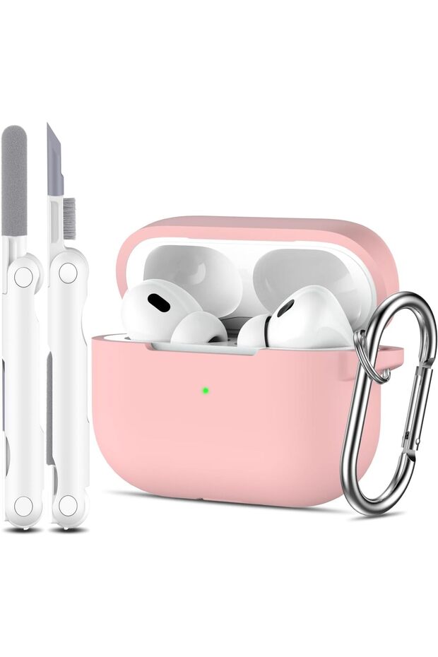 for AirPods Pro 2 Case Soft Silicone -Pink