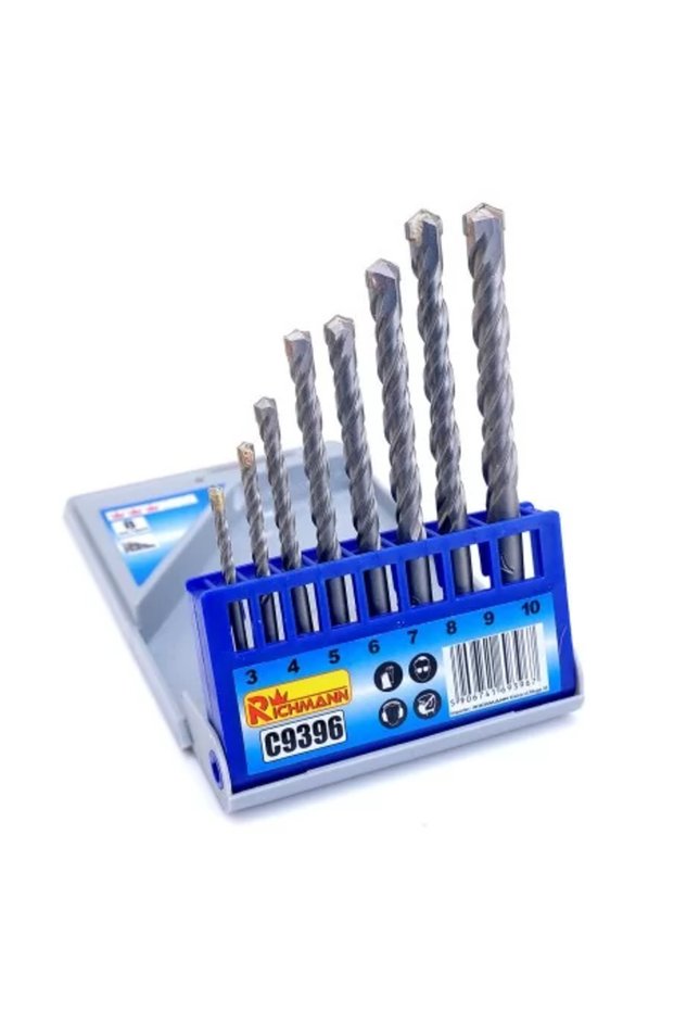 Drill Bits for Masonry, 8-piece Set, 3-10 mm,