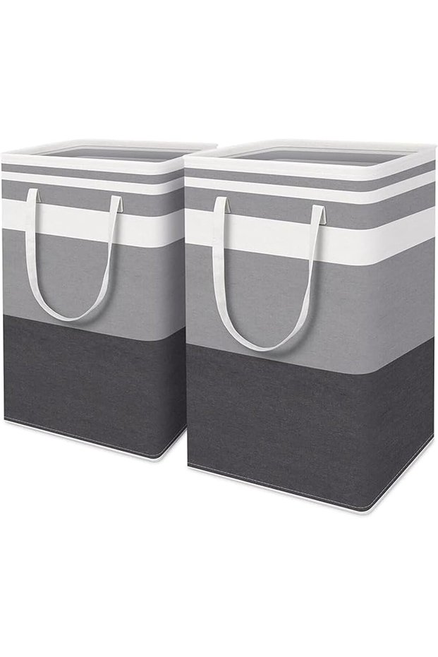 2-Pack Large Laundry Basket,Freestanding＆Waterproof Laundry Hamper, Collapsible Tall Clothes Hamper
