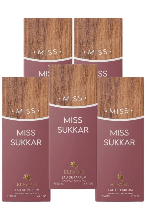 5 عبوات من عطر « Miss Sukkar » سعة 100 مل