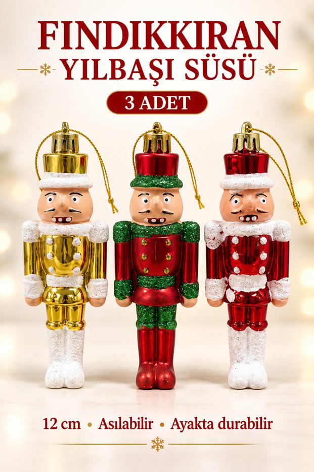 Nutcracker Christmas Ornament Pine Tree Ornament Lead Soldier Santa Claus Tree Ornament Christmas Nutcracker 3 Pieces