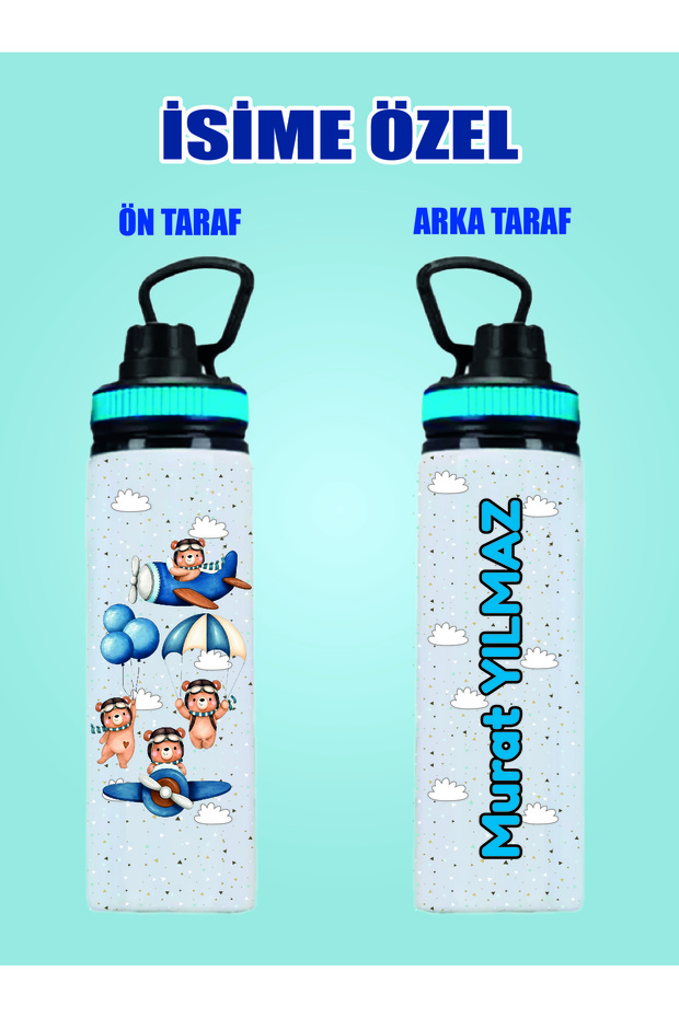 Personalized Metal Water Bottle & Water Flask for Kids, 800 ml - 005