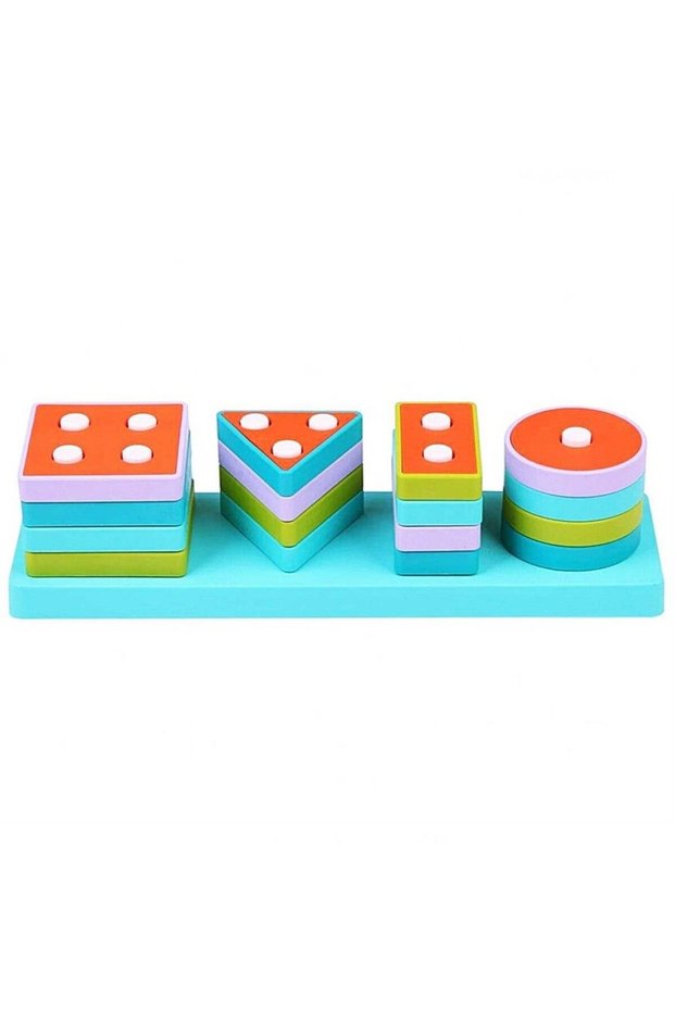 LC Wooden Geometric Shapes Find-and-Fit Puzzle BZELDR05