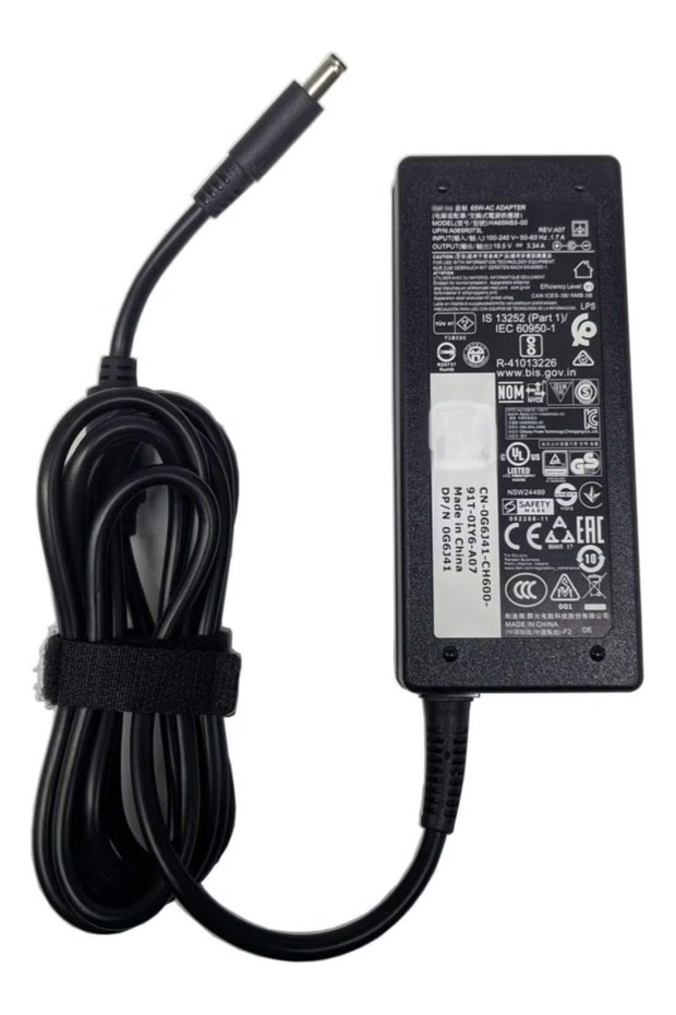 65W Laptop Charger Compatible with Dell Inspiron 3567 5567 XPS Latitude Vostro, 19.5V 3.34A 4.5x3.0mm AC Adapter with UK Power Cable, Black