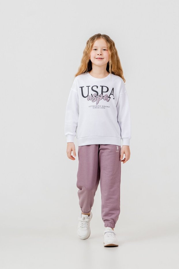 Girls' Long-Sleeved Sweatsuit Pajama Set, 3-Ply Fabric