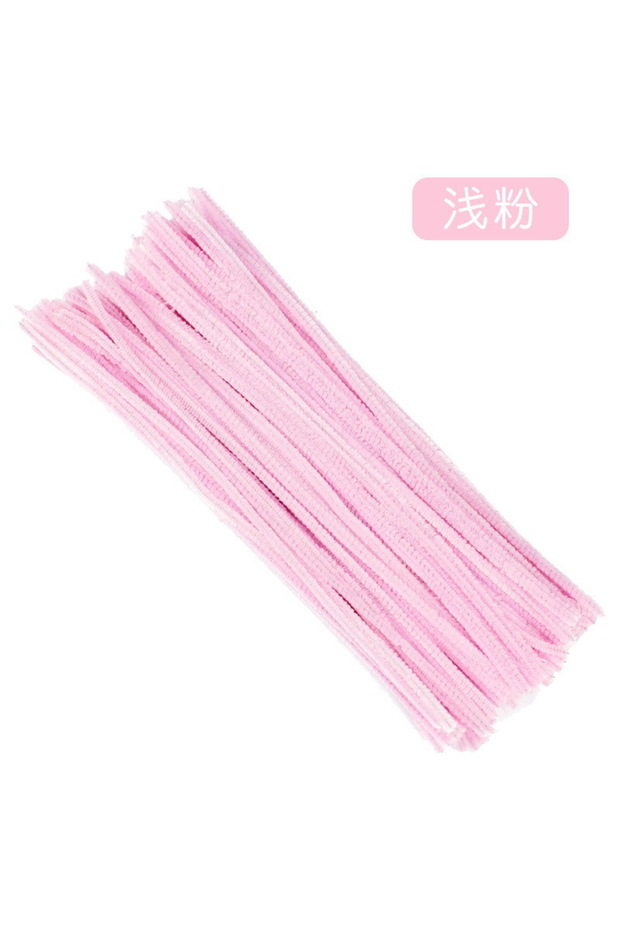 أعواد «Glitter Twist» 100 قطعة — مادة ممتازة للأعمال اليدوية — لون ماكارون وردي فاتح، 100 قطعة