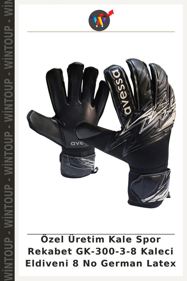 Custom-Made Kale Spor Competition GK-300-3-8 Goalkeeper Gloves, Size 8, German Latex