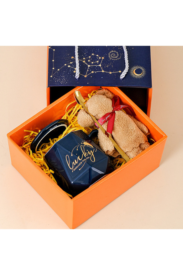Ceramic Thermostatic Cup Gift Box Cartoon