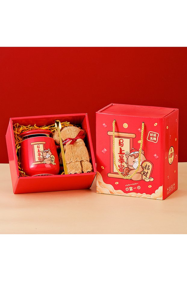 Ceramic Thermostatic Cup Gift Box Cartoon