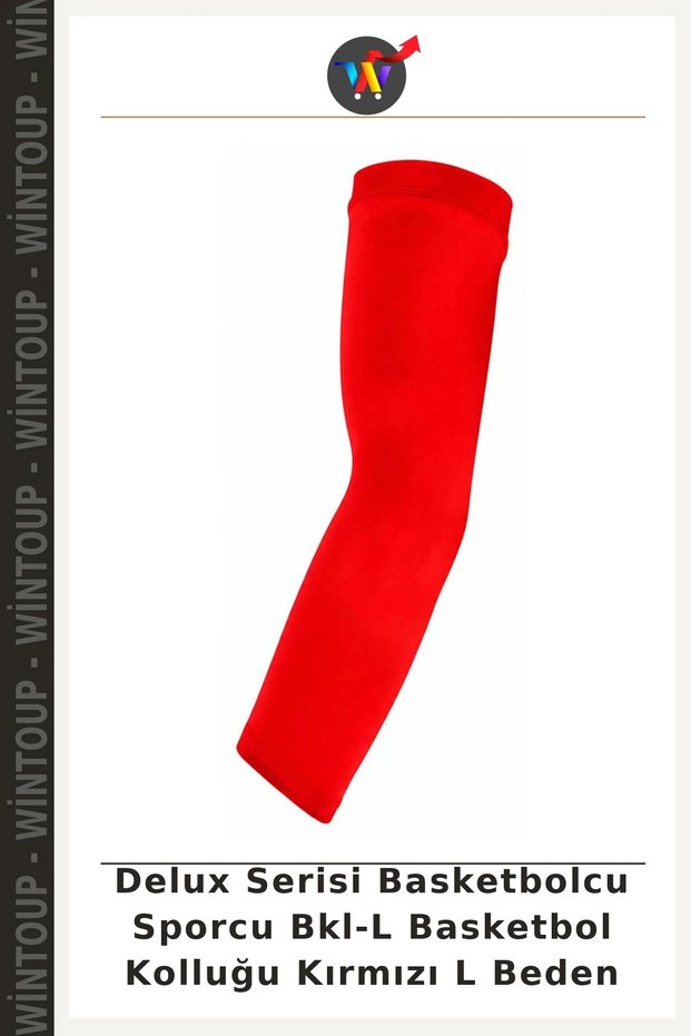 Deluxe Series Basketball Player Bkl-L Basketball Arm Guards, Red, Size L